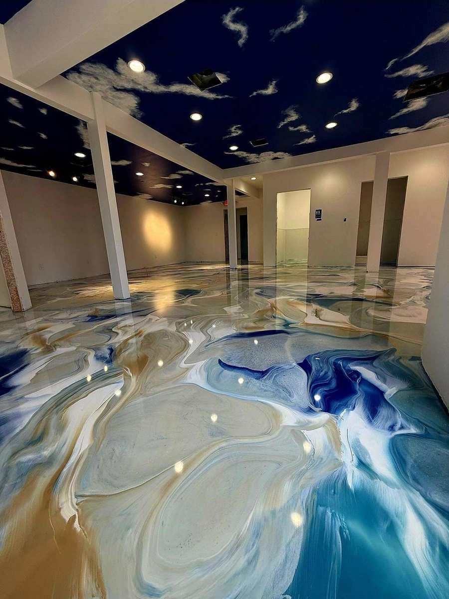 Metallic epoxy floors