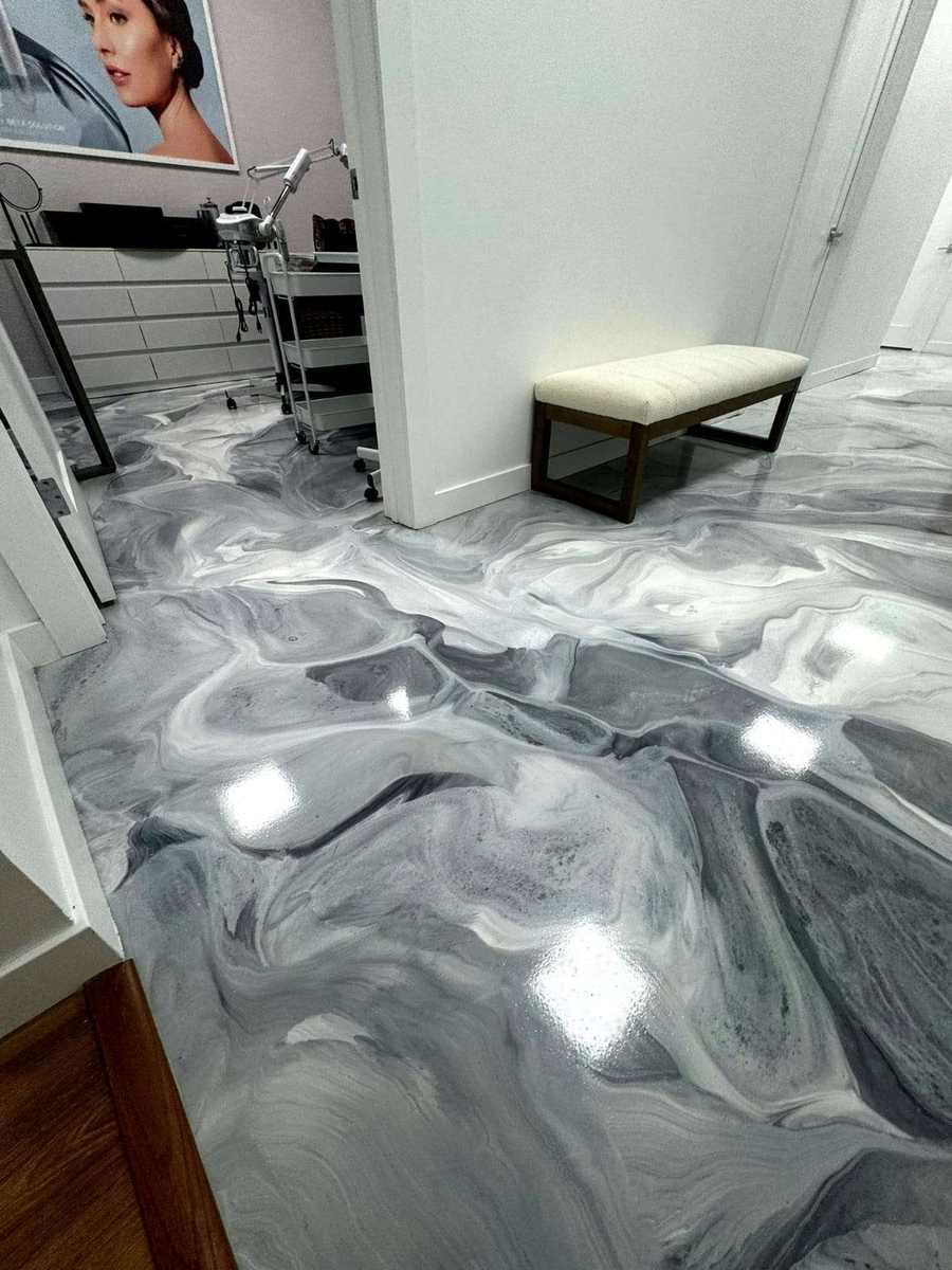 Kitchen metallic marble epoxy